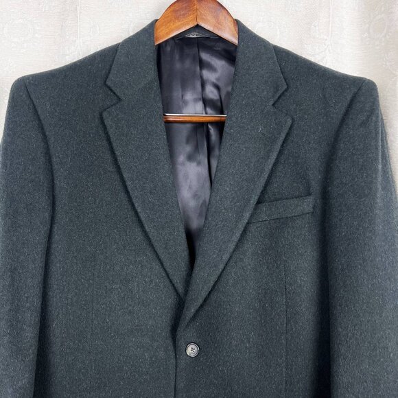 Camel hair charcoal gray 2-button suit jacket Joseph A Bank blazer sport coat 42 - Picture 2 of 8